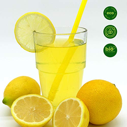 GoBeTree 300 pajitas de plástico pla Biodegradable de Colores Variados. Pajita Desechables ecológicas compostables. Cañitas para Fiestas y cumpleaños. Bebidas frías.