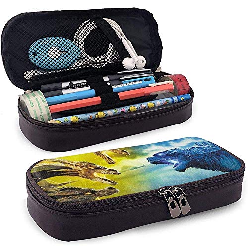 Godzilla Unisex Student 's Pencil Case Pen Box Zipper Papelería Bolsa Lightweight Buggy Bags for Girl Boy