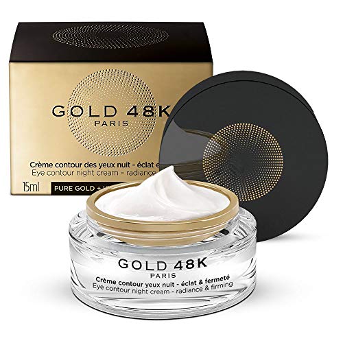 GOLD 48K - Crema para el contorno de los ojos de noche - iluminación y firmeza - Oro Puro + Ácido Hialurónico