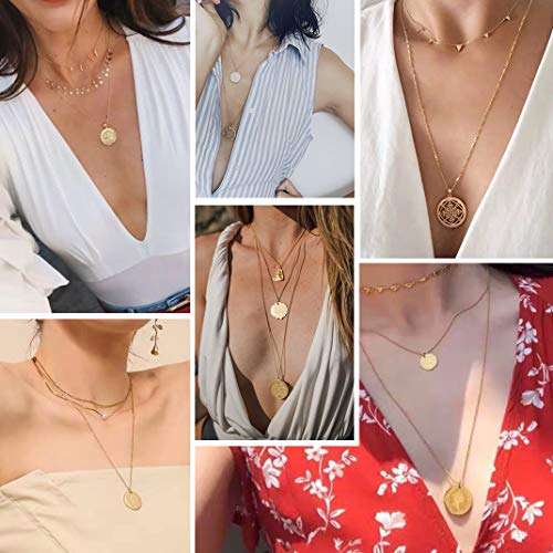 GoldChic Jewelry Géminis Colgante Collar Dorado Acero Inoxidable con baño de Oro, Cadena Ajustable, horóscopo zodíaco constelaciónes, Gratis Caja de Regalo