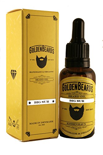 Golden Beards Kobenhavn BALM GROOMING OIL Aceite de Argan y Jojoba Hidratante Orgánico para barba y piel Big Sur 1 Unidad (1 x 30ml) 30 ml