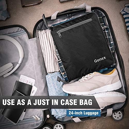 Gonex Bolsa de Viaje 150L, Plegable Ligero Bolso Equipaje Maleta Grande Bolsas Deportes Gimnasio Maletas de Mano Impermeable Duffel Travel Bag para Hombres y Mujeres Fin de Semana (Negro)