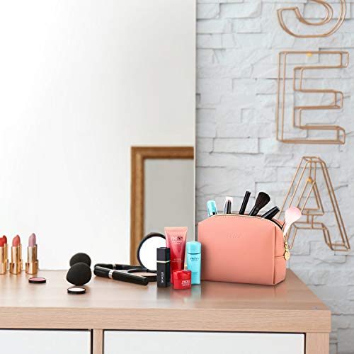 Gonex - Neceser de maquillaje (tamaño pequeño), impermeable, color negro rosa rosa S