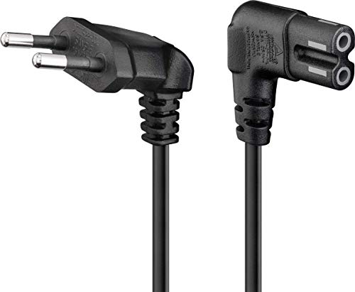 Goobay 73021 - Cable de alimentación con enchufe europeo, 5 m, color negro