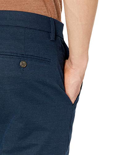 Goodthreads - Pantalón chino pitillo antiarrugas para hombre, Pata de gallo, azul marino, 29W x 32L