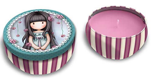 GORJUSS Vela Aromática Perfumada Peonia y Rosa Rosebud de Doble Mecha en Caja de Metal