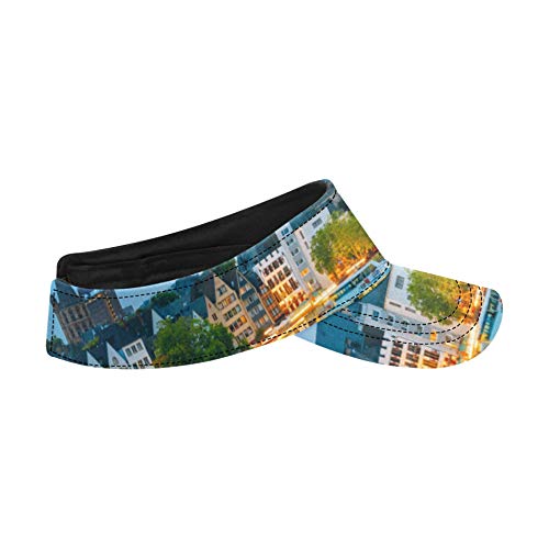 Gorra con Visera para el Cabello Gorgeous Romantic Cologne Cathedral Sombreros para Correr para Hombre Sombreros para Correr para Hombres Ropa Deportiva atlética Ajustable de veran