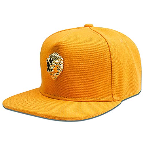 Gorra de béisbol de ala Plana de Hip-Hop de Marca de Moda estándar de Hierro con Cabeza de león Americano