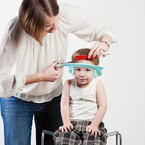 Gorro de ducha bebe KATOOM gorro de champú infantil visera protección reutilizable de silicona suave segura impermeable ajustable lavarse el cabello sin Irritarse los ojos y orejas en baño