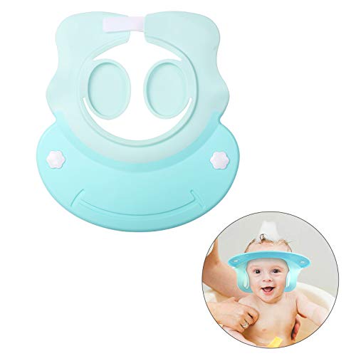 Gorro de ducha bebe KATOOM gorro de champú infantil visera protección reutilizable de silicona suave segura impermeable ajustable lavarse el cabello sin Irritarse los ojos y orejas en baño