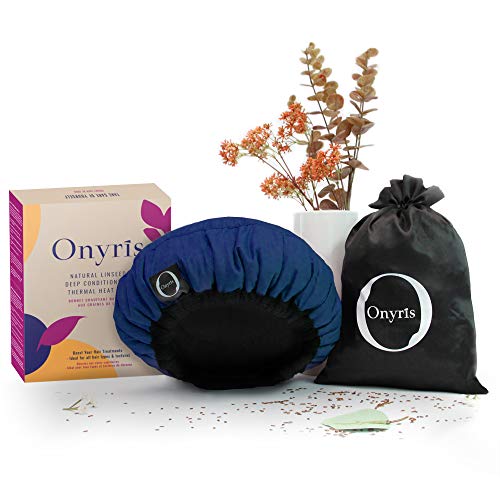 Gorro Termico para Mascarilla 100% Natural con Semillas de Lino, Gorro Termico Peluqueria, Gorro Microondas, Gorra Termica Mujer Inalámbrico para Todo Tipo y Textura de Cabello, Gorro Semillas