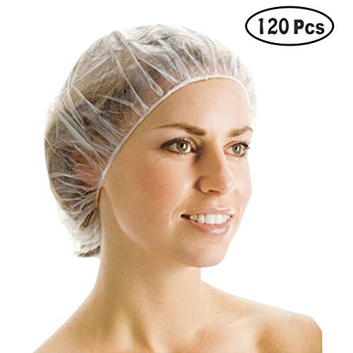 Gorros de Ducha Desechables, 120 piezas de Plástico Transparente a Prueba de Agua Gorros de Ducha Baño Ducha Capuchones de Pelo para Mujeres Spa Hotel Peluquería Uso en el Hogar Viajes Shower Caps