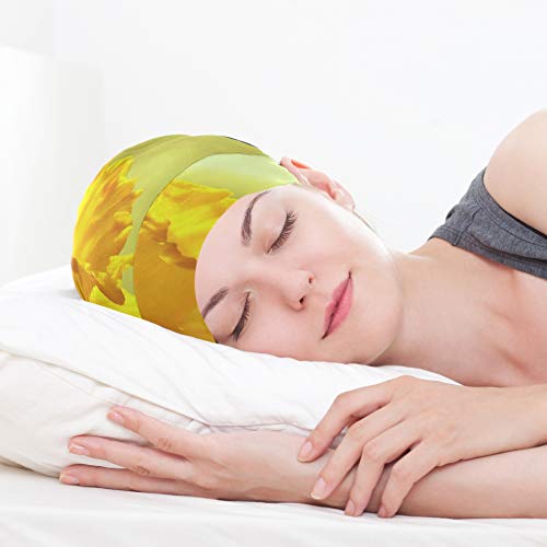 Gorros de Noche para Dormir para Mujeres Narcisos Osterglocken Flor Amarilla Bloom Gorro de Dormir de Primavera y Noche Gorro de Dormir para Mujer Duradero y Suave Exterior para ca