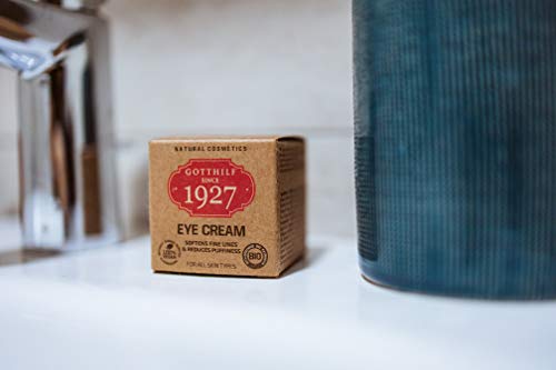 Gotthilf 1927 Eye Cream | Cosmética 100% Natural | Crema Para los Ojos | Fuente de Ácido Hialurónico Natural | Aceite de Semilla de Brócoli | Hidratación| Antienvejecimiento |25ml |Hecho en Alemania