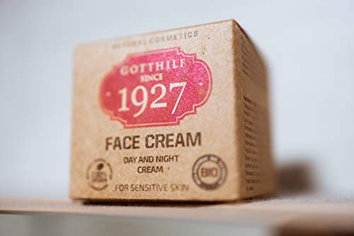 Gotthilf 1927 Face Cream | Cosmética 100% Natural | Crema Facial de Día y Noche | Fuente Natural de Ácido Hialurónico | Aceite de Semilla de Brócoli | Hidratación | Vegano | 50 ml|Hecho en Alemania