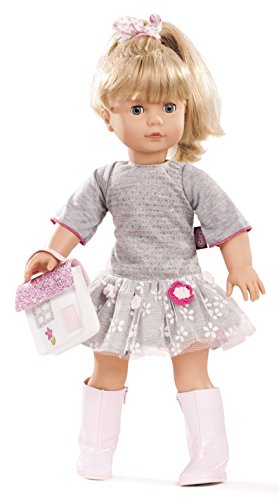 Gotz 1690391 Precious Day Girls Jessica Netlace & Flowers - Muñeca de pie de 46 cm de Altura, Pelo Largo Rubio, Ojos Azules para Dormir - Juego de 5 Piezas