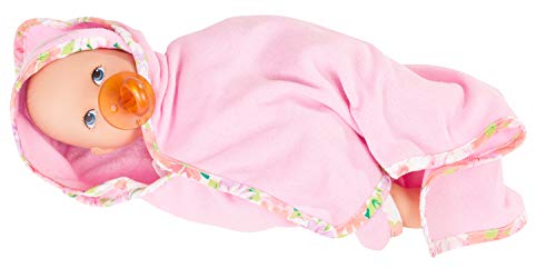 Gotz 1753033 Aquini Chica Daisy Do - Muñeca de baño de 33 cm sin Pelo con Ojos Pintados de Azul - Juego de 7 Piezas con Chupete - Muñeca bebé a Partir de 18 Meses