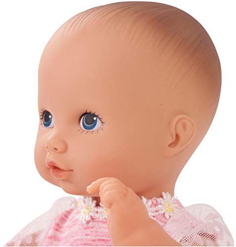 Gotz 1753033 Aquini Chica Daisy Do - Muñeca de baño de 33 cm sin Pelo con Ojos Pintados de Azul - Juego de 7 Piezas con Chupete - Muñeca bebé a Partir de 18 Meses