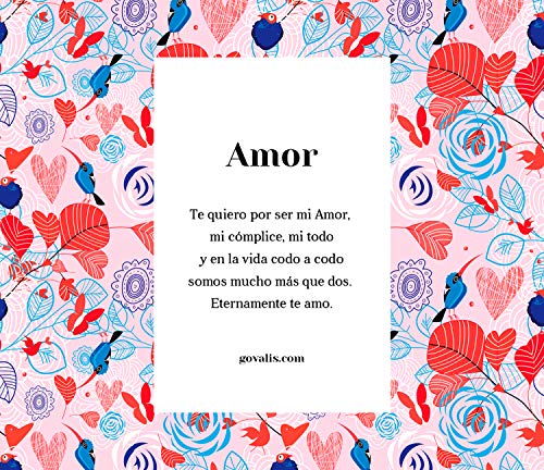 GOVALIS Vela Amor | Perfumadas y Aromáticas | Cera de Soja & Coco 100% Natural – Velas Recuerdos Relajación Decorativas Yoga Cumpleaños San Valentín Regalos Originales – 70-90 h – 390 g