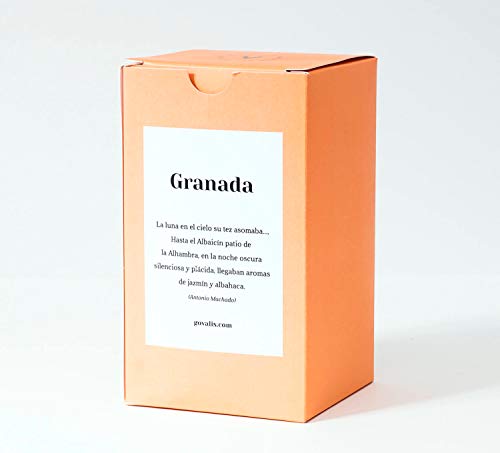 GOVALIS Vela Granada | Perfumadas y Aromáticas | Cera de Soja & Coco 100% Natural – Velas Recuerdos Relajación Decorativas Yoga Grandes Blancas Cumpleaños Regalos Originales – 70-90 h – 390 g