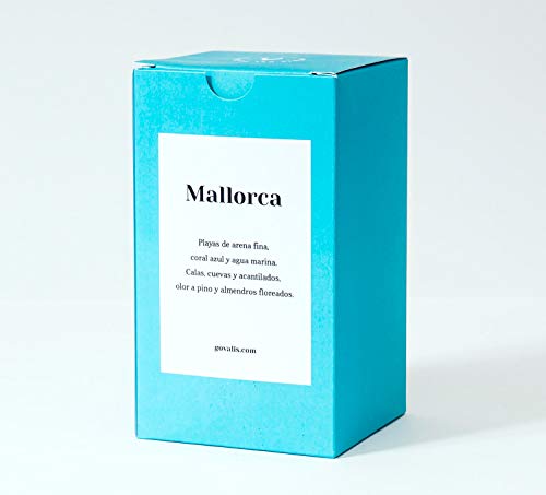 GOVALIS Vela Mallorca | Perfumadas y Aromáticas | Cera de Soja & Coco 100% Natural – Velas Recuerdos Relajación Decorativas Yoga Grandes Blancas Cumpleaños Regalos Originales – 70-90 h – 390 g