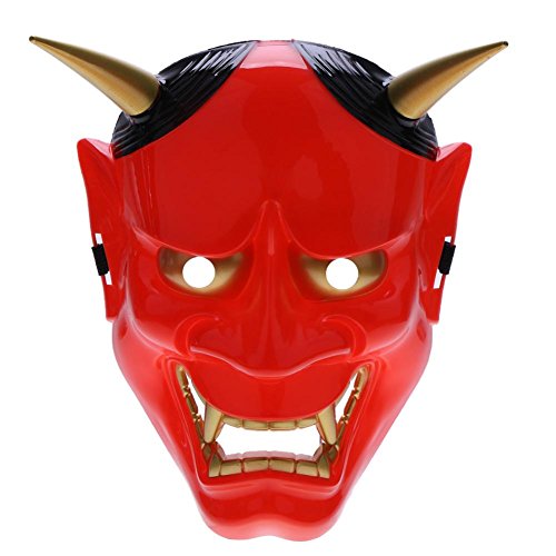 Gowind6 - Máscara japonesa, de PVC, Hannya Noh, de cara completa, estilo cosplay, terror, ideal para Halloween