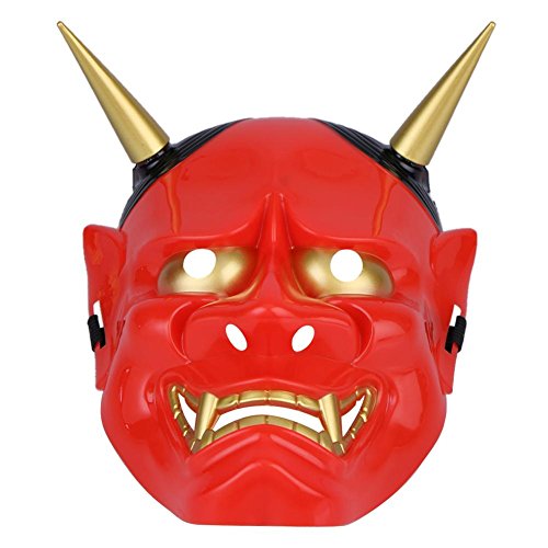 Gowind6 - Máscara japonesa, de PVC, Hannya Noh, de cara completa, estilo cosplay, terror, ideal para Halloween