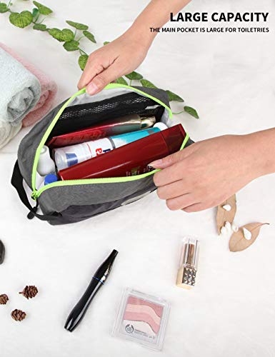 Gox Bolsa de Artículos de Tocador de Viaje para Hombres Mujer,Bolsa de Viaje Hanging Kit Dopp Bolsa de Ducha Impermeable para Baño Cosméticos Duraderos,Negro