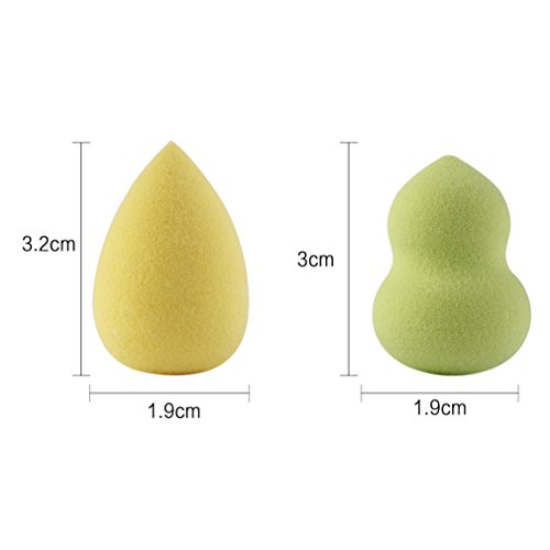 Gracelaza set de 10 esponjas para aplicar maquillaje - Ideal maquillaje fundación puff para corrector, polvo, crema y colorete - Hipoalergénicas e inodoras
