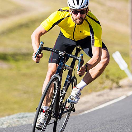 GRAT.UNIC Pantalones Cortos de Bicicleta,Shorts de Ciclismo,9D Padded Shorts,Gel de Silicona,Biker Shorts, Medio Pantalones para Bicicleta de Carretera (Negro&Rojo, M)