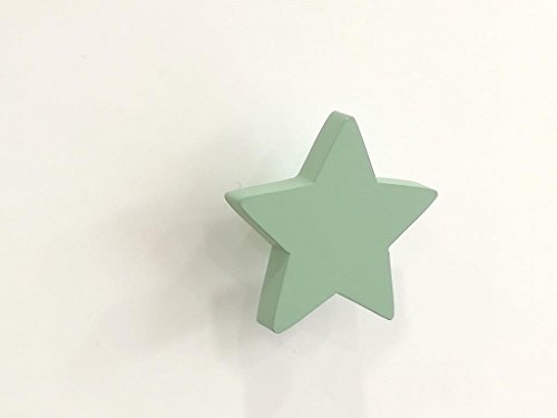 Greca Pomos Infantiles Estrella. 6 Unidades. Acabado Lacado Mate de la máxima Calidad. (Verde)