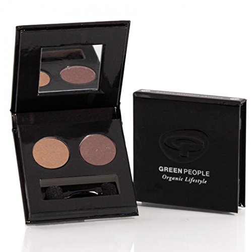 Green People - Sombras de ojos de estilo de vida orgánico, diseño de búho y visón, color marrón