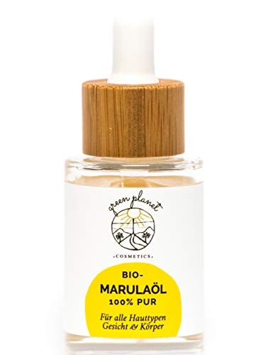 green planet COSMETICS Aceite De Marula Orgánico y Prensado en Frío | Cosmética Natural y Vegano | 100% Puro | Para la Cara y el Cuerpo | 30ml