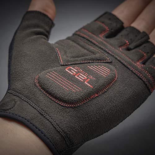 GripGrab SuperGel-Stark - Guantes de Ciclismo con Dedos Cortos y Acolchados, para Hombre, Talla M, Color Rojo