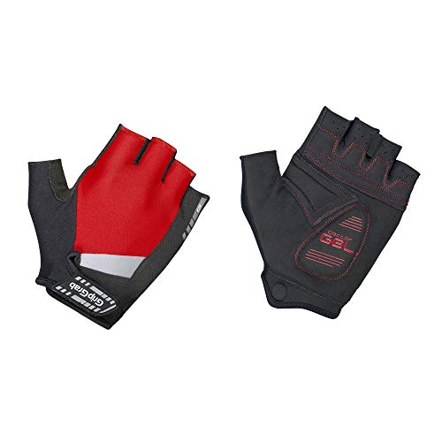 GripGrab SuperGel-Stark - Guantes de Ciclismo con Dedos Cortos y Acolchados, para Hombre, Talla M, Color Rojo