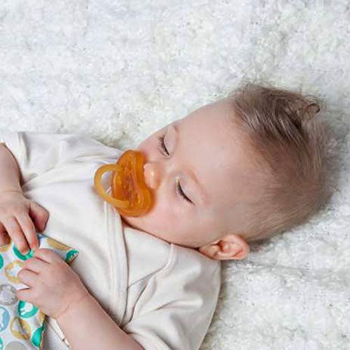 Gruenspecht - Chupete orgánico de caucho natural, 0 – 6 meses, 2 unidades, escudo suave en forma de corazón, forma ortopédica de pino