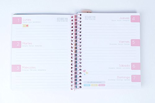 Grupo Erik Editores - Agenda escolar Carouge 2018/2019 Semana vista, 15,5 x 19 cm