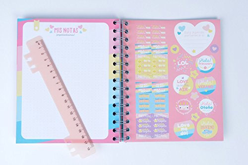 Grupo Erik Editores - Agenda escolar  CAROUGE 2018/2019 Semana vista, 15,5 x 19 cm