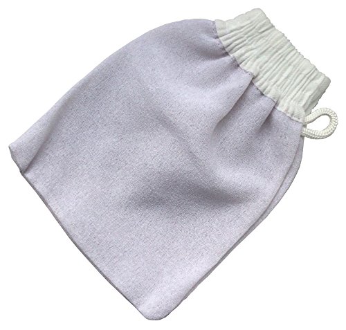 Guante de Kessa-Kessel (2 uds) Exfoliante Hammam para Jabón Negro de Exfoliación y Masaje Corporal - Destapa Poros Elimina Impurezas de la Piel. 1 Guante Capa Doble Duro y 1 Guante Capa Simple Suave