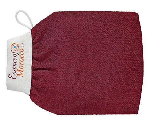 Guante Kessa Exfoliante Tradicional Marroquí para Eliminar las Células Muertas de la Piel y Exfoliarse Producto Hamam de Primera Calidad Hecho en Marruecos (1 Guante)