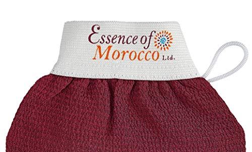 Guante Kessa Exfoliante Tradicional Marroquí para Eliminar las Células Muertas de la Piel y Exfoliarse Producto Hamam de Primera Calidad Hecho en Marruecos (1 Guante)