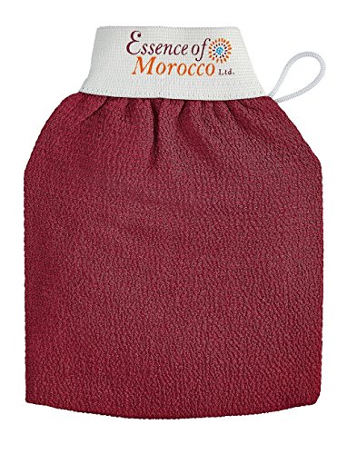 Guante Kessa Exfoliante Tradicional Marroquí para Eliminar las Células Muertas de la Piel y Exfoliarse Producto Hamam de Primera Calidad Hecho en Marruecos (1 Guante)