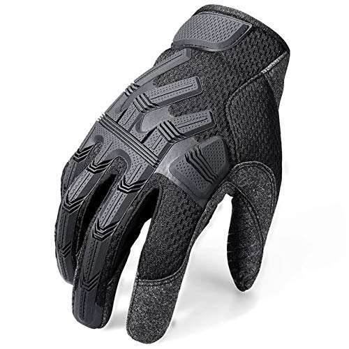 Guante   Manoplas Largas Completas De Goma Antideslizante Pantalla Táctil De Cuero   Bicicleta Hombre 2020-Negro, s