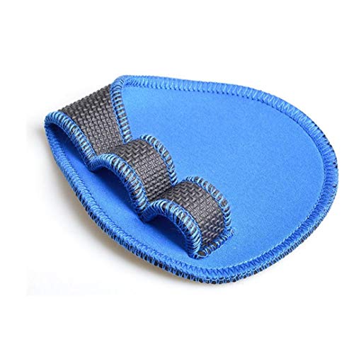 Guantes de Entrenamiento en Profundidad de Profitness Antideslizante de Palma Peso de elevación de Silicona Guante para Evitar Callos con muñequera Soporte Ideal para Hombres y Mujeres (Azul)