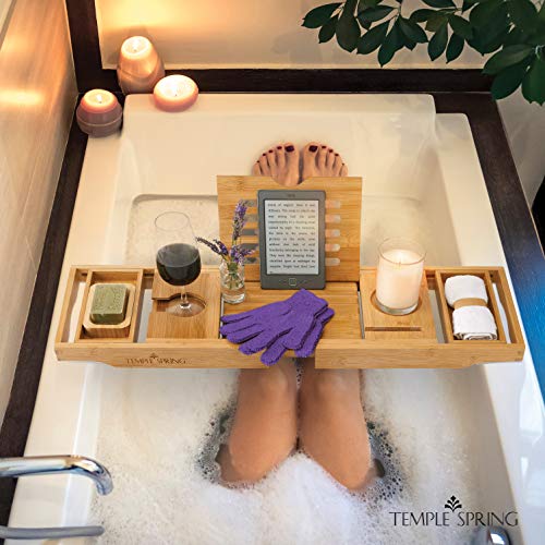 Guantes exfoliantes, manoplas exfoliantes de bambú, exfoliante para baño/ducha, manopla de exfoliación corporal, exfoliantes de belleza/esponja vegetal, removedor de vello encarnado (Rosado/Morada)