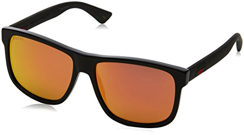 Gucci GG0010S, Gafas de Sol para Hombre, Negro (Black/Rojo), Talla única