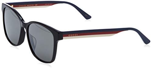 Gucci GG0417SK-002 Gafas de sol, Negro/Multicolor/Brillo, 56 Unisex