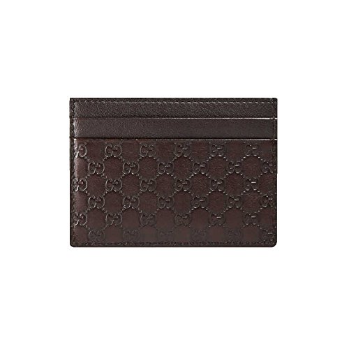 GUCCI Microguccissima 262837 - Funda de piel para tarjetas, color marrón