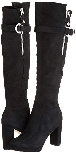 Guess ABALENE2/STIVALE (Boot)/Fabric, Botas Altas para Mujer, Nero Black Black, 35 EU