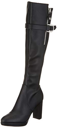 Guess ABALENE/Stivale (Boot)/Leather, Botas Altas para Mujer, Nero Black Black, 40 EU